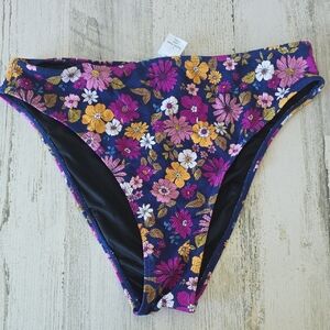 Floral High-Waisted Bikini Bottom